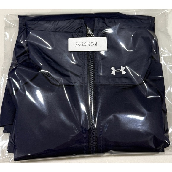 Under Armour Warm Up Track Jacket Womens Small‎ Blue Full Zip Fitted Stretch - Picture 12 of 12